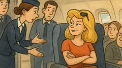 Виц: Блондинка сяда в бизнес класа