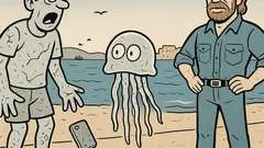 Виц: Какво става, ако погледнеш медуза?