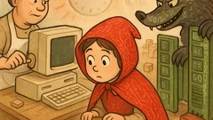 Виц: Червената шапчица под DOS среща вирус